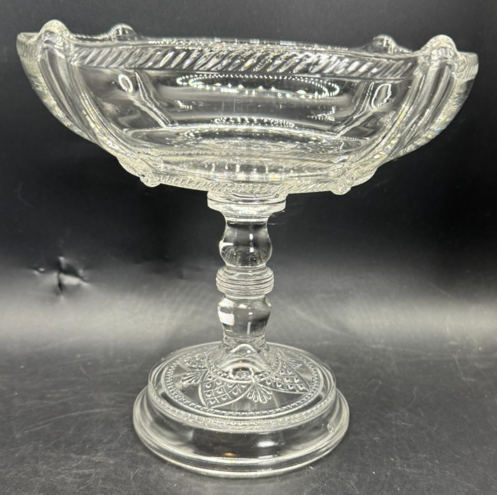 Vintage Pressed Clear Glass 6.5 Vintage Pressed Clear Glass 6.5
