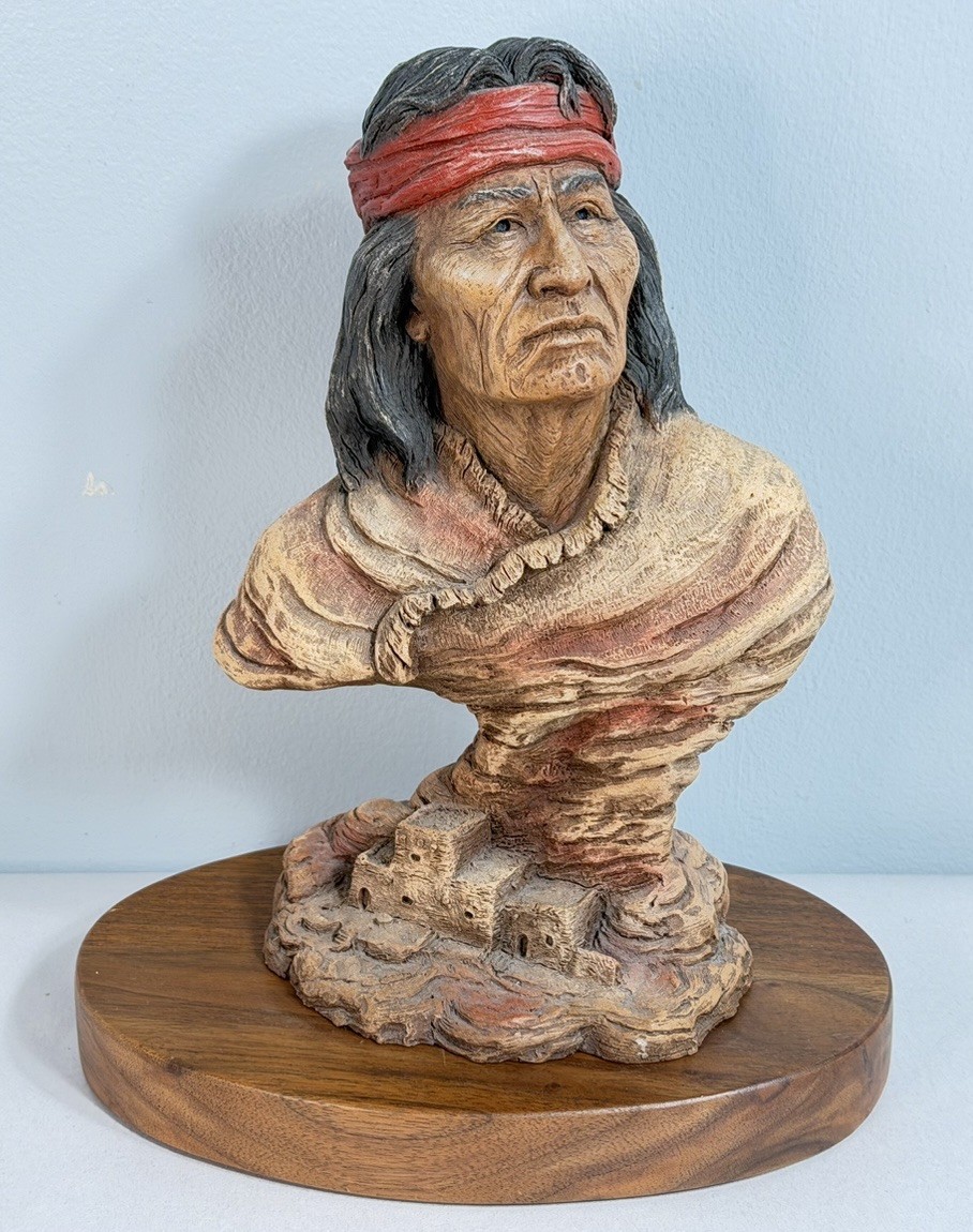 Neil J Rose Native American Sculpture Art Peaceful One Signed Numbered 1215/2500