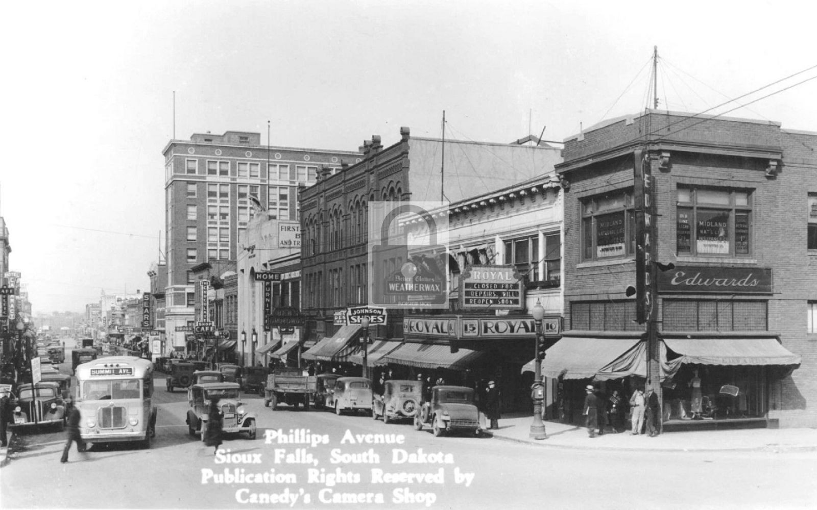 Street View Phillips Avenue Sioux Falls South Dakota SD - Reprint
