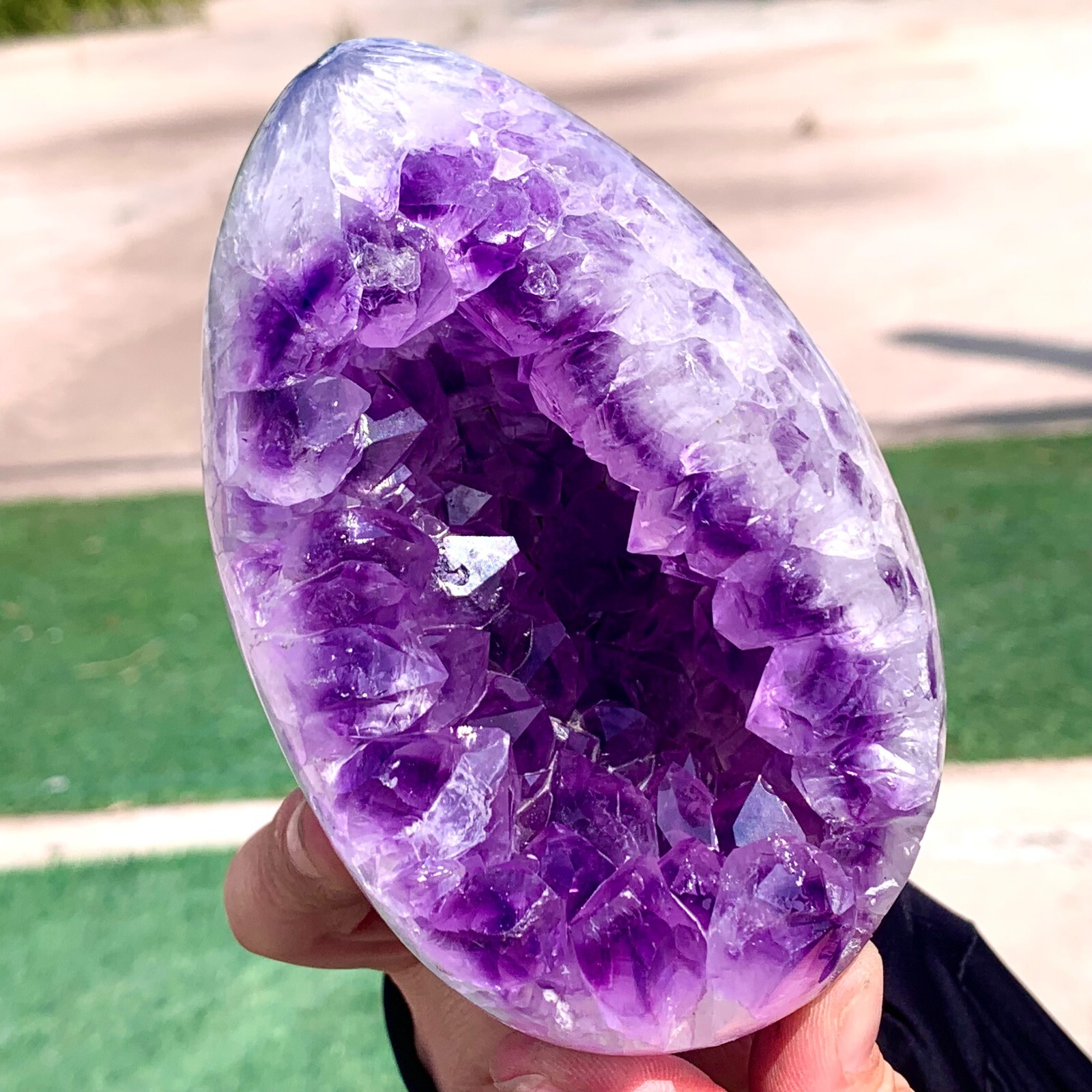 1.92LB  Natural Amethyst geode quartz cluster crystal specimen Healing