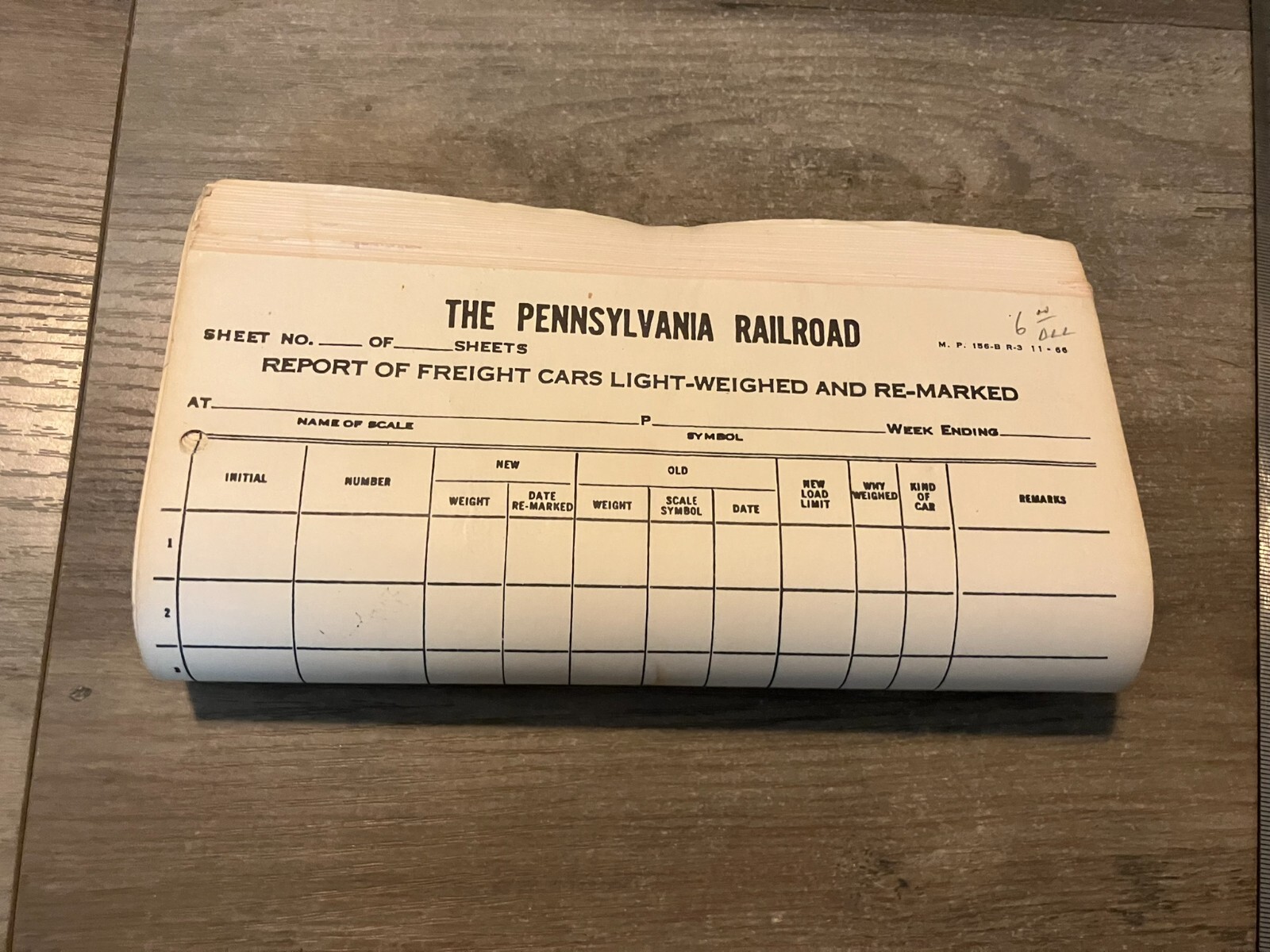 The Pennsylvania Railroad Report of Freight Cars Light-weighed and Re-Marked