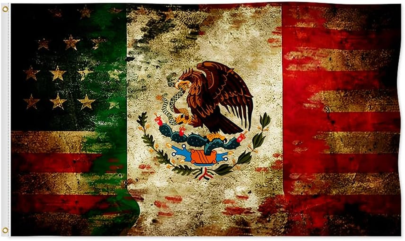 America Mexico Flag USA Mexican Friendship Flag 2X3Ft Fade Proof Vivid Color 100