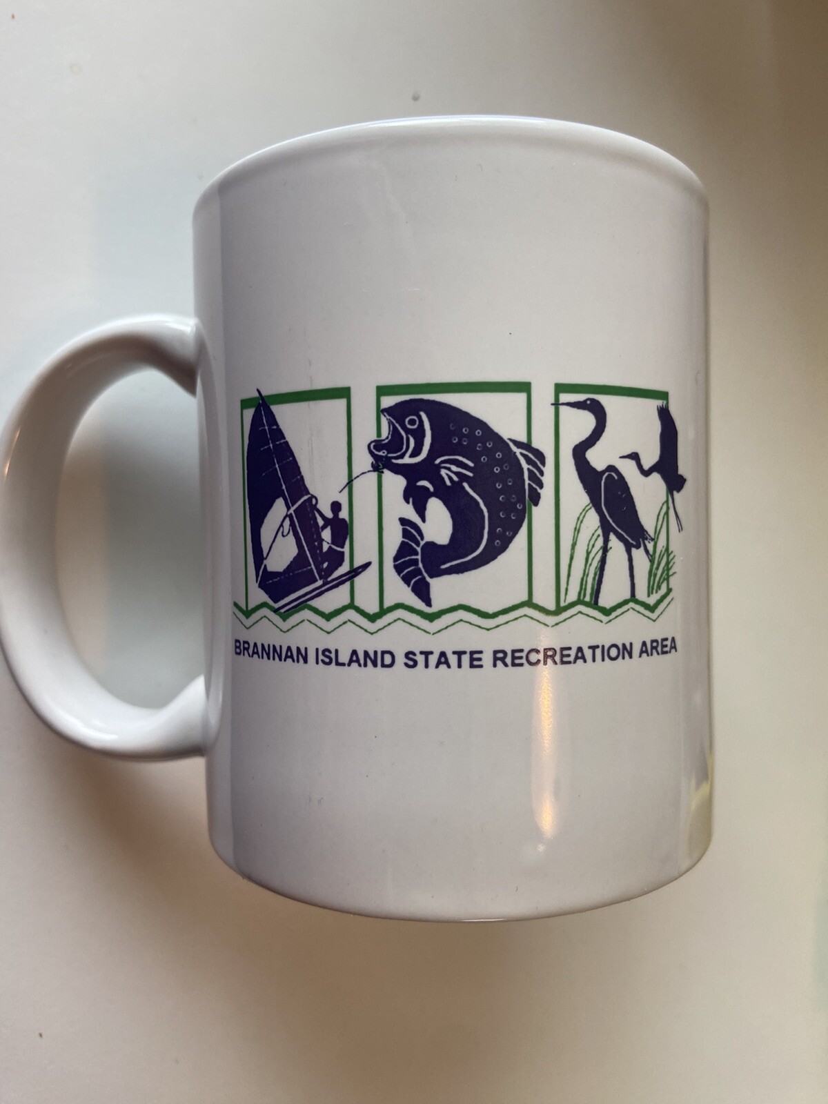 Vintage Brannan Island State Recreation Area Fishing Ceramic Coffee Mug