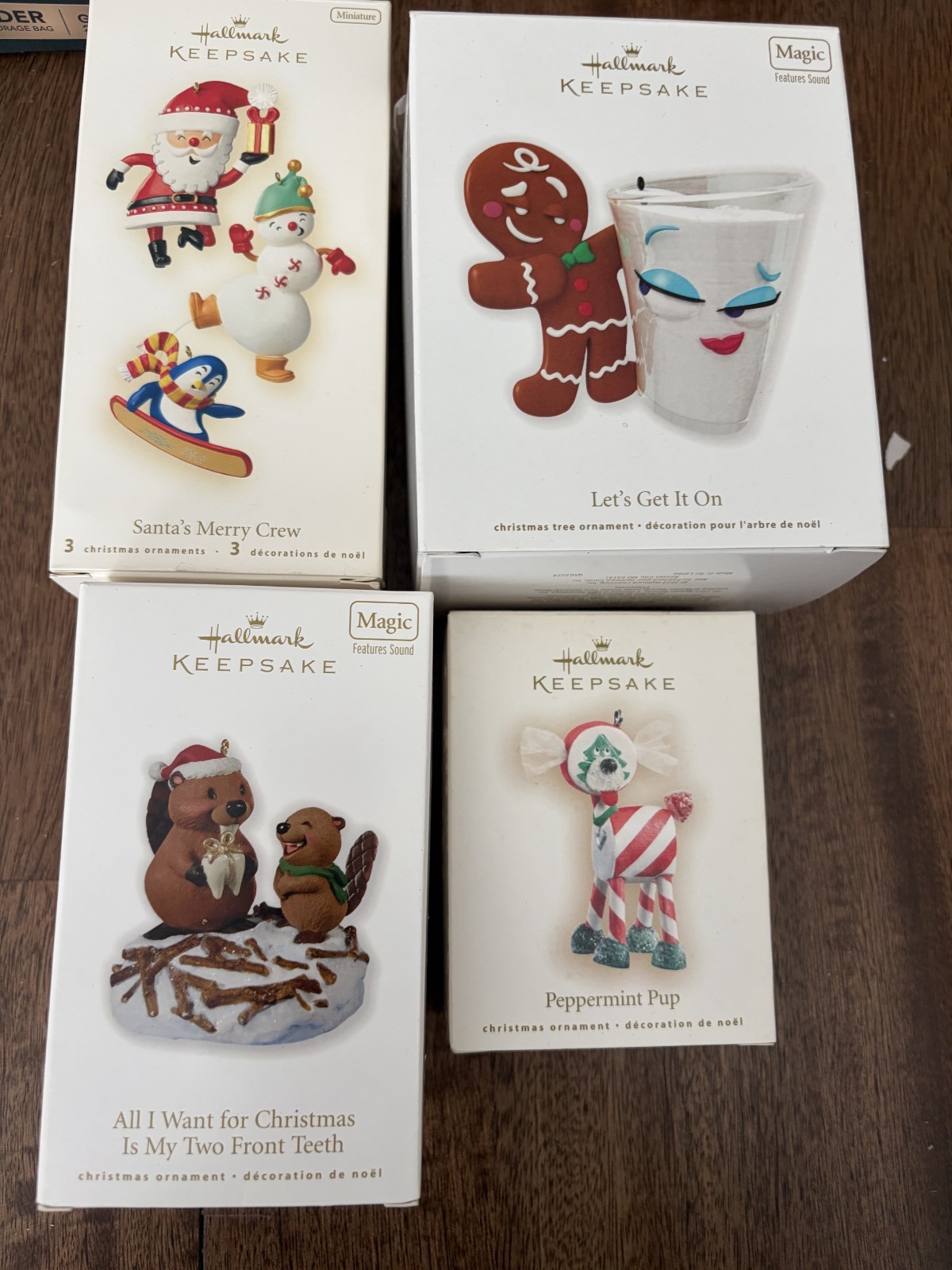Lot 4 Hallmark Keepsake Ornaments Marvin Gaye Peppermint Pup Sound 2007-12