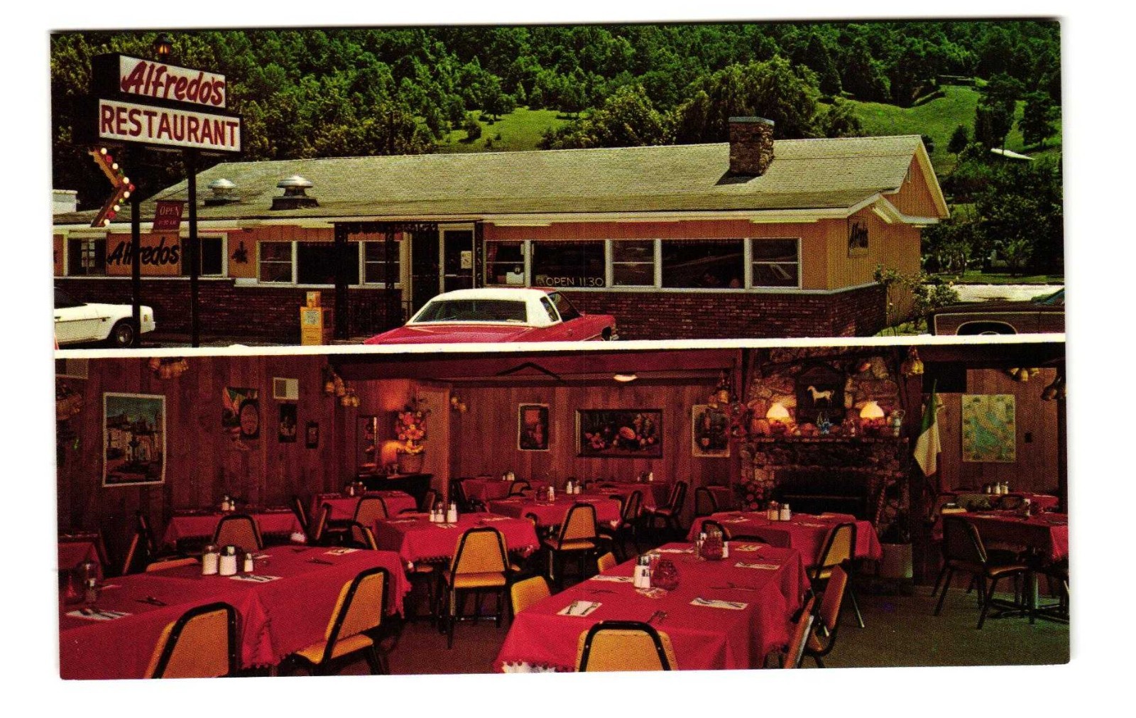 Alfredo\'s Restaurant Maggie NC Vintage postcard unposted