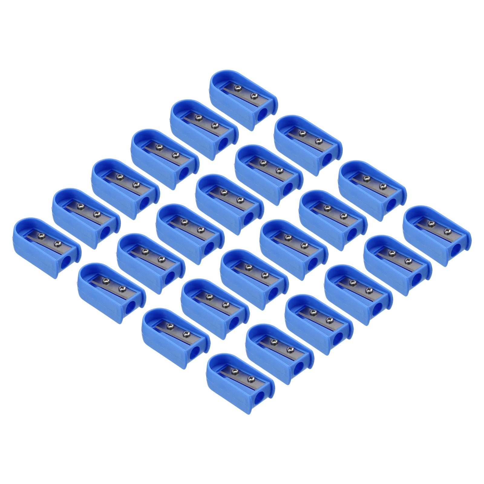 24Pcs Single Hole Pencil Sharpeners, Bulk Plastic Manual Pencil Sharpener Blue