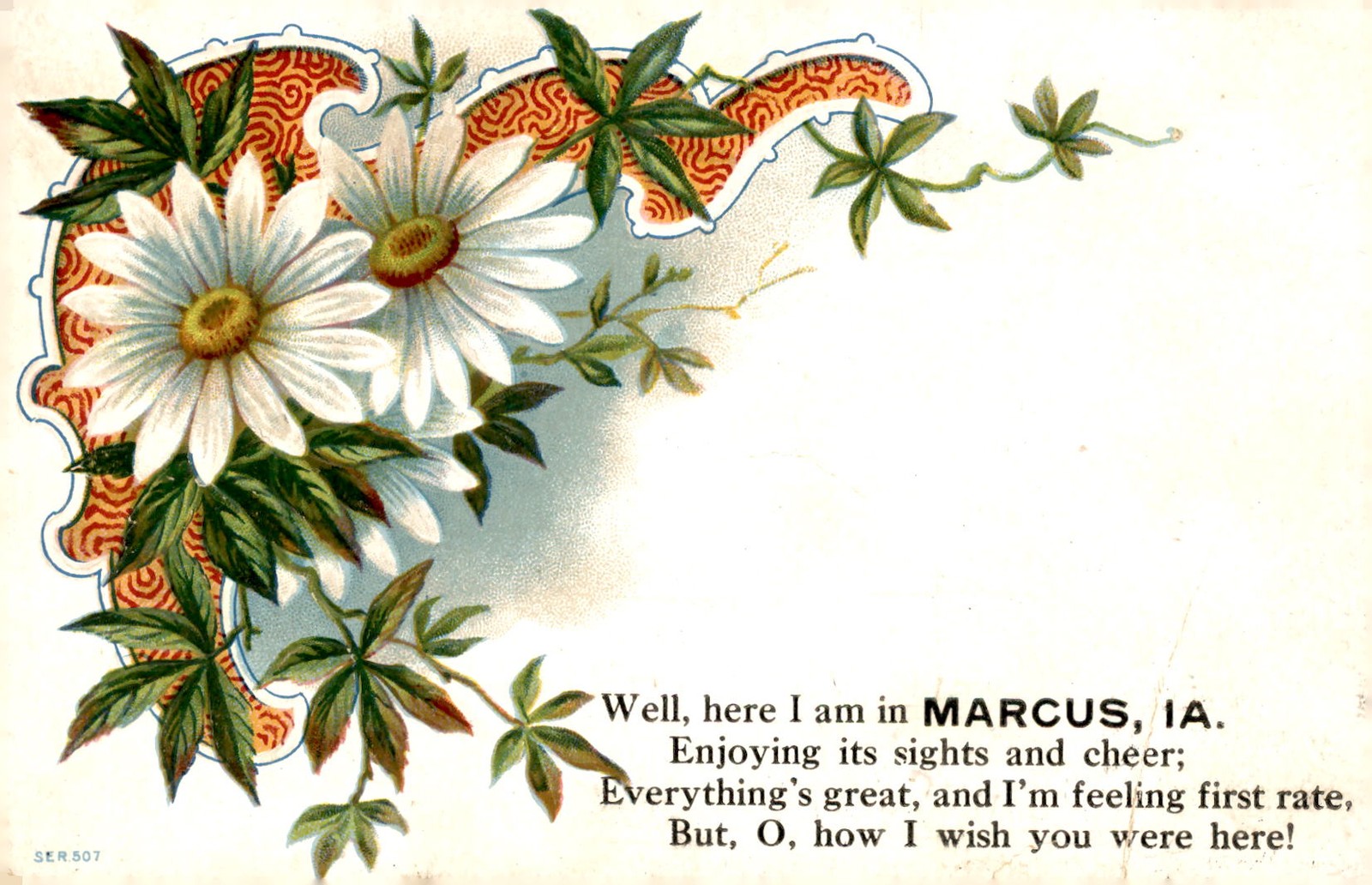 1909 Marcus Iowa Postcard Antique