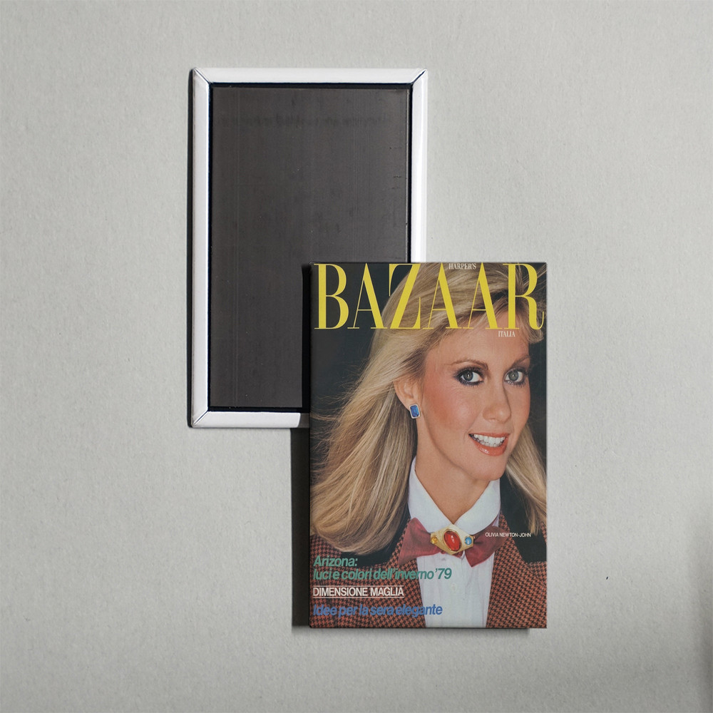 Harper's Bazaar Italia Olivia Newton-John Fridge Magnet