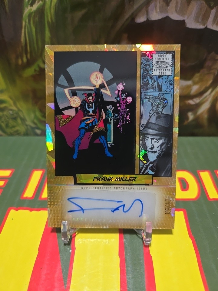 2024 Topps Chrome Marvel Frank Miller Doctor Strange Auto Gold /50 #CA-FM 2024 Topps Chrome Marvel Frank Miller Doctor Strange Auto Gold /50 #CA-FM