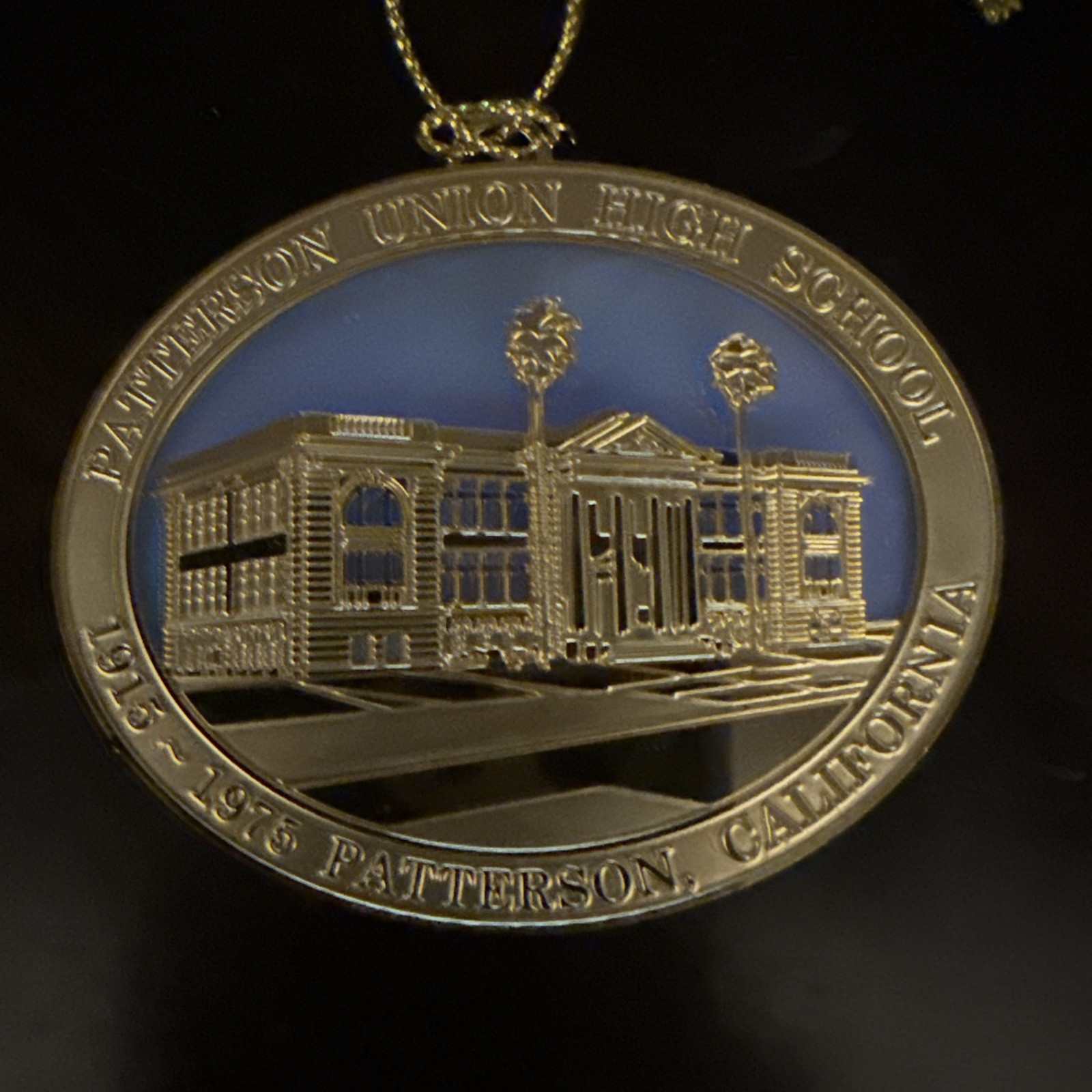 VTG Patterson High School California Collectible Christmas Ornament 1975