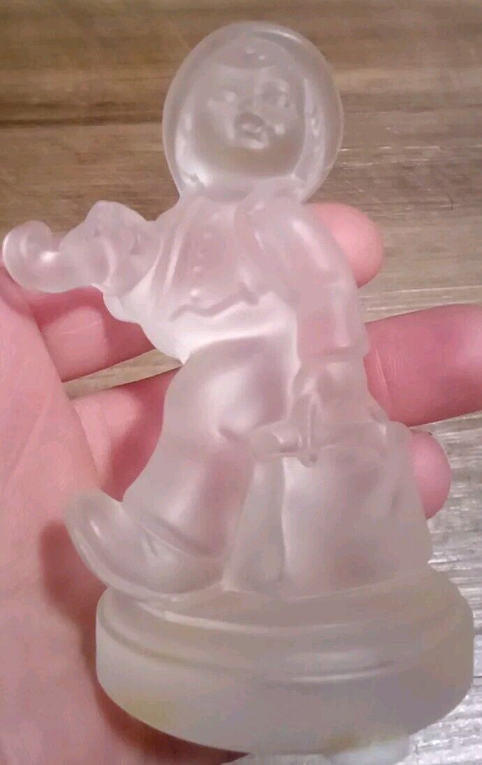 Hummel Goebel Frosted Crystal Figurine Merry Wanderer 3.5”
