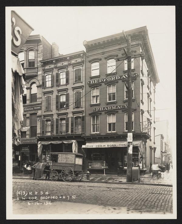 Southwest corner of Bedford Ave & North 7th St Brooklyn NY 1920s Old Photo 1 Southwest corner of Bedford Ave & North 7th St Brooklyn NY 1920s Old Photo 1