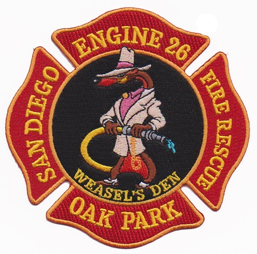 San Diego Engine 26 Oak Park Fire Patch , San Diego Engine 26 Oak Park Fire Patch ,
