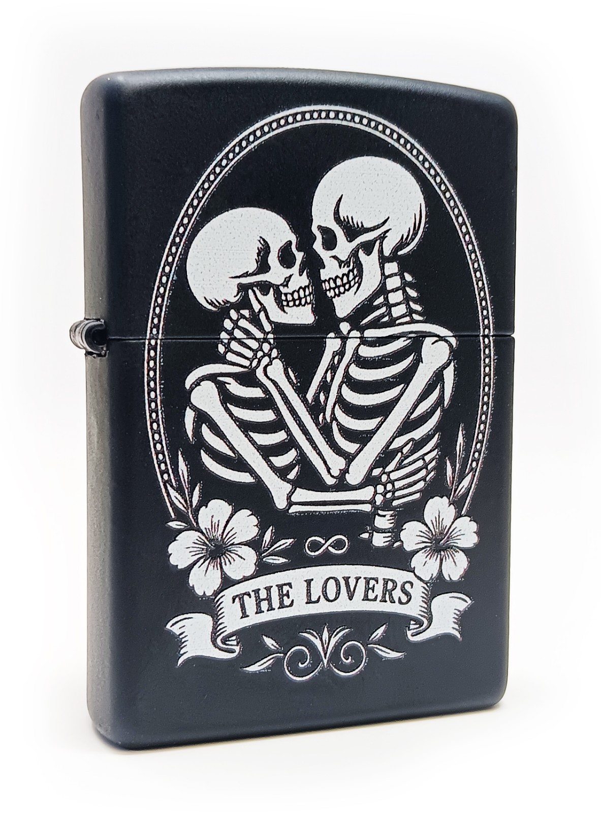 Official Zippo Lighter Skeleton Lovers Gothic Refillable Windproof Skull Design