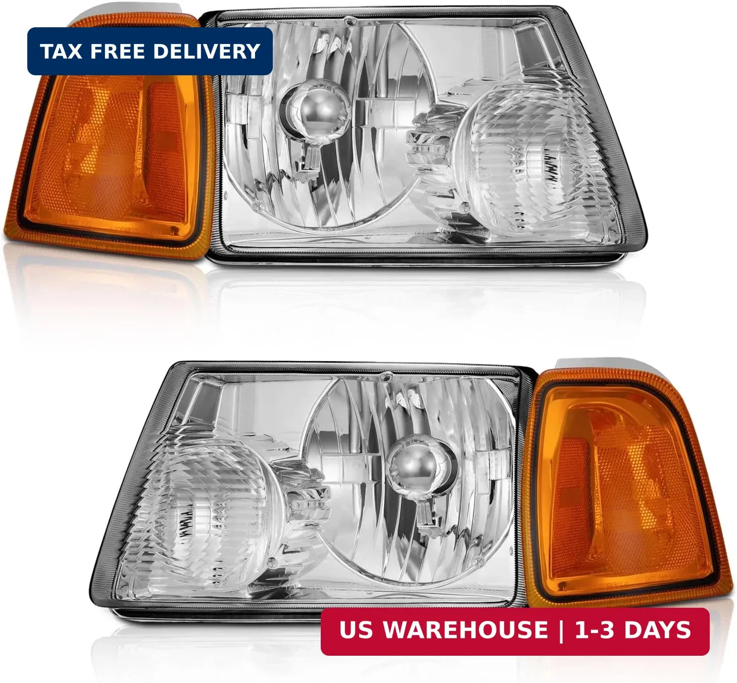 WEELMOTO for 2001-2011 ford Ranger Headlights Assembly,Headlamp Replacement for