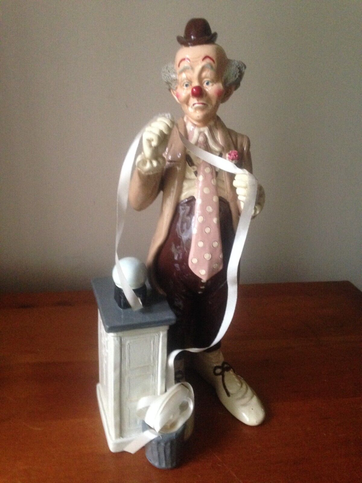 Vintage Judi\'s Pastime Clown Figurine, Signed, 1983