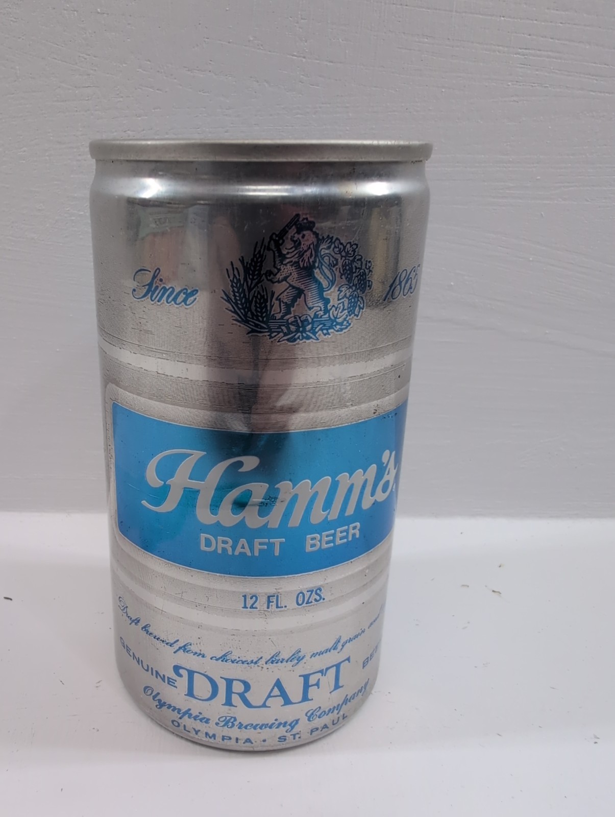 Vintage Hamm's Draft Empty Pull Top Beer Can