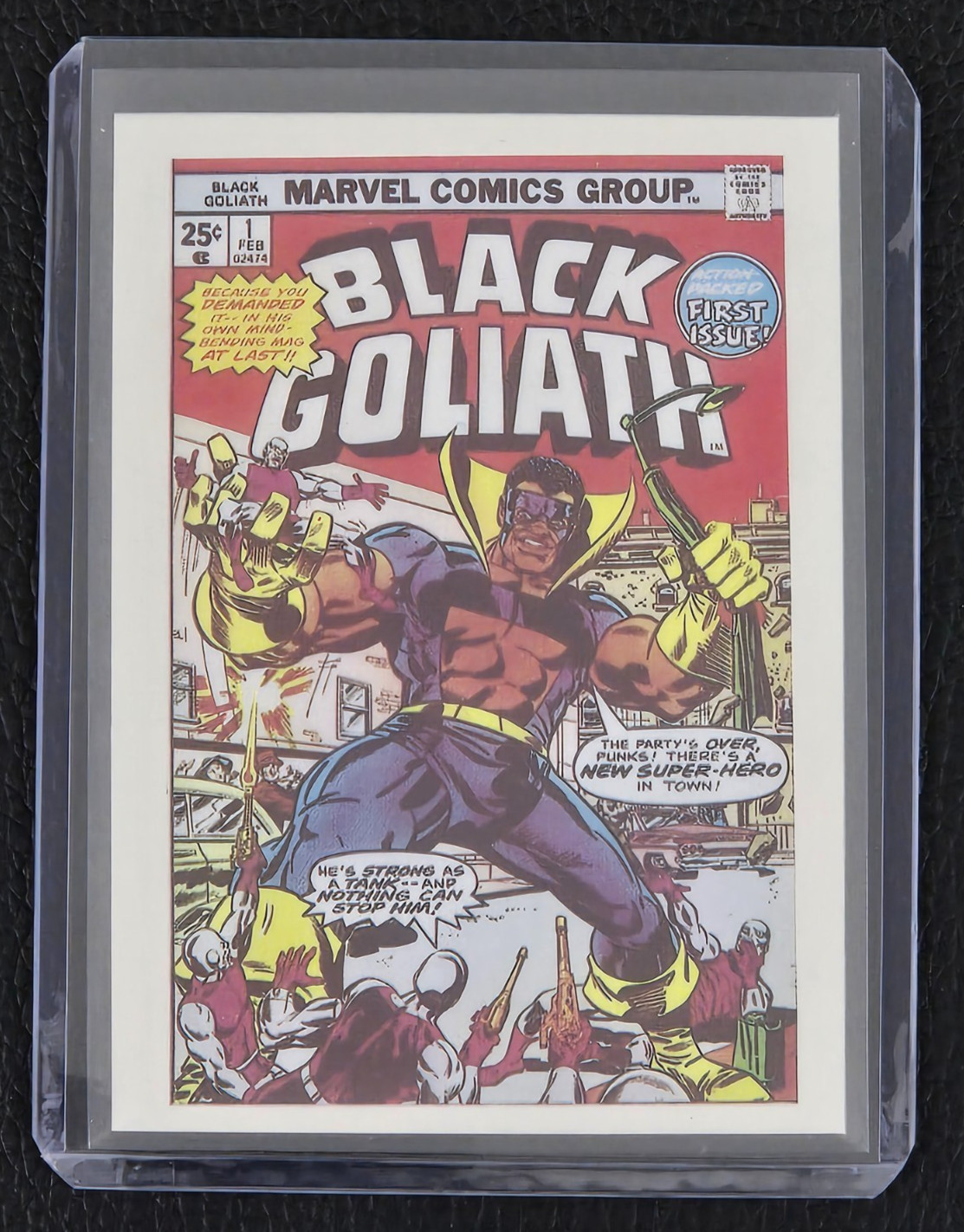 1984 FTCC MARVEL COMICS FIRST ISSUE COVERS BLACK GOLIATH #40 TRADING CARD NM+