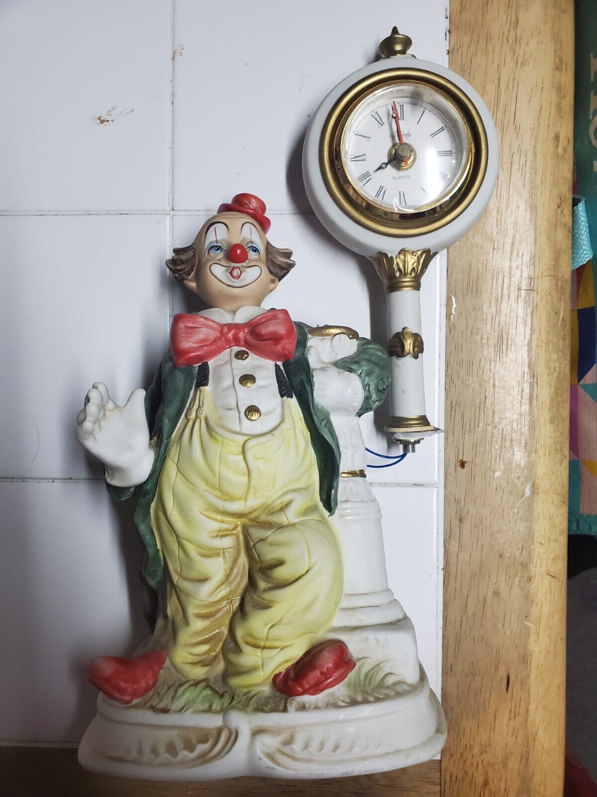 Melody In Motion Clown Clock Works But Clock Needs To Be Glued Back On