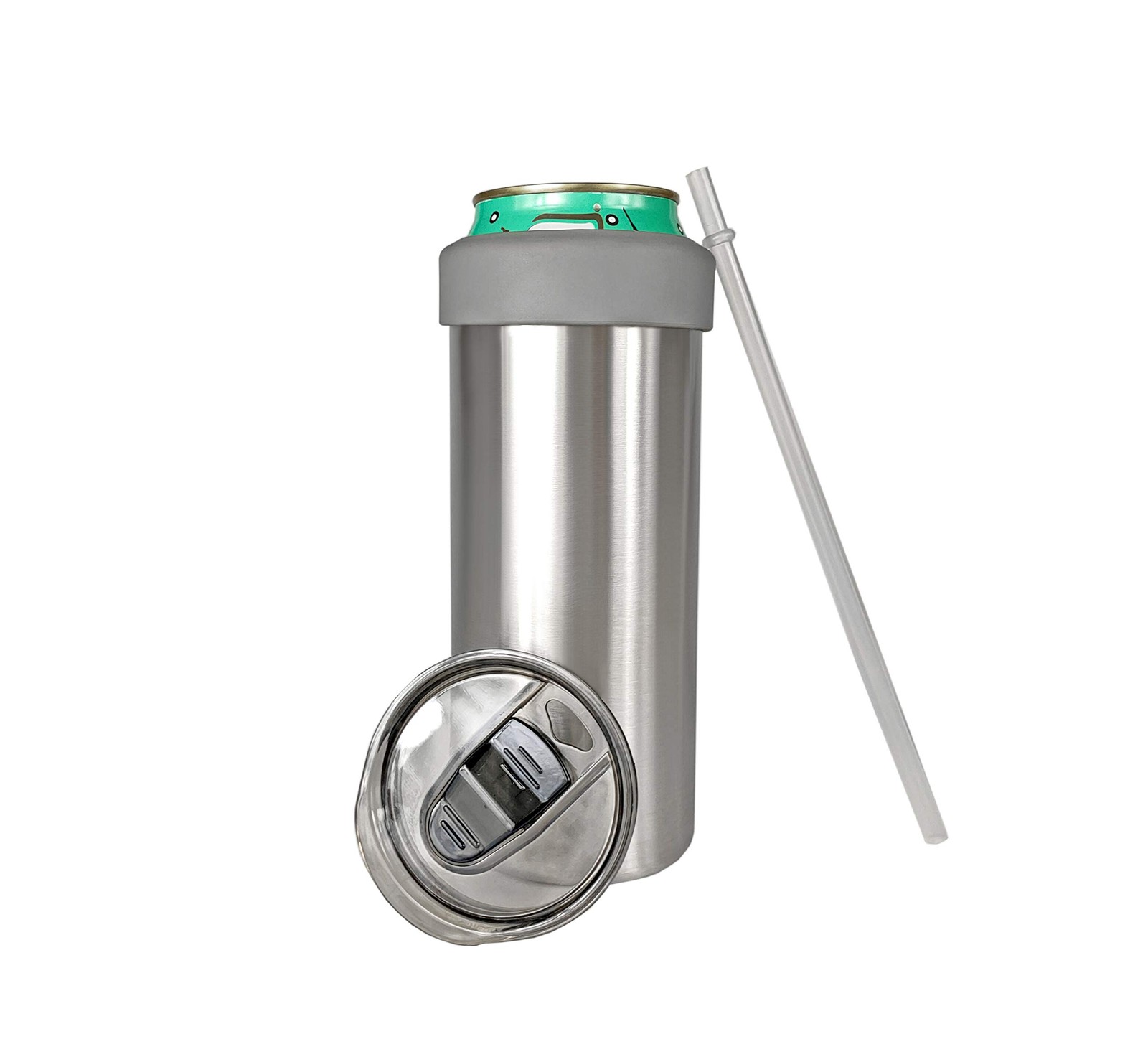2-in-1 Stainless Steel Can Cooler Insulated for all 24&25 Oz Cans, Beer Can C...