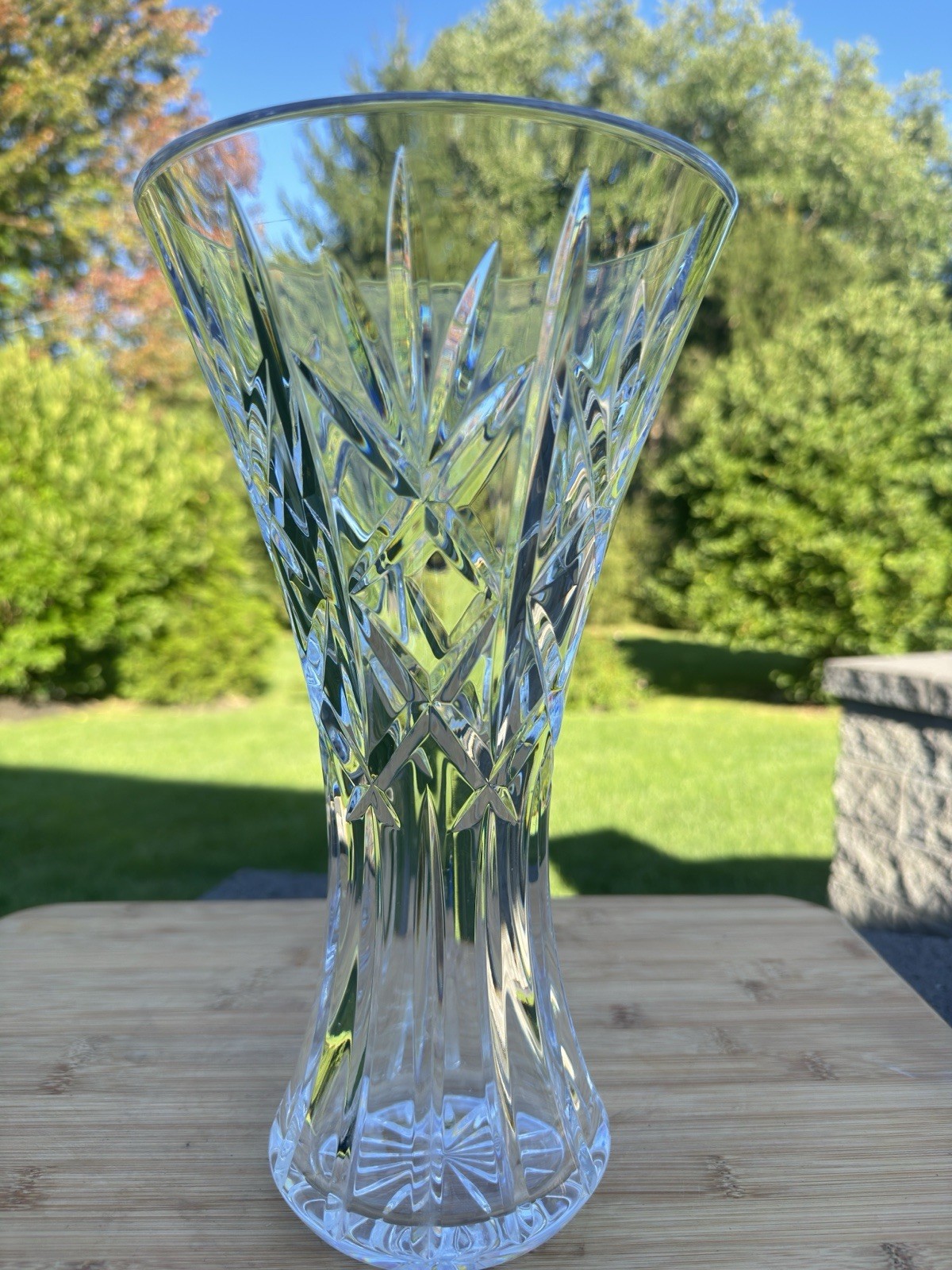 Waterford Crystal Kilrane Vase 11-7/8”Cut Glass Signed Ireland Heavy 7Lb