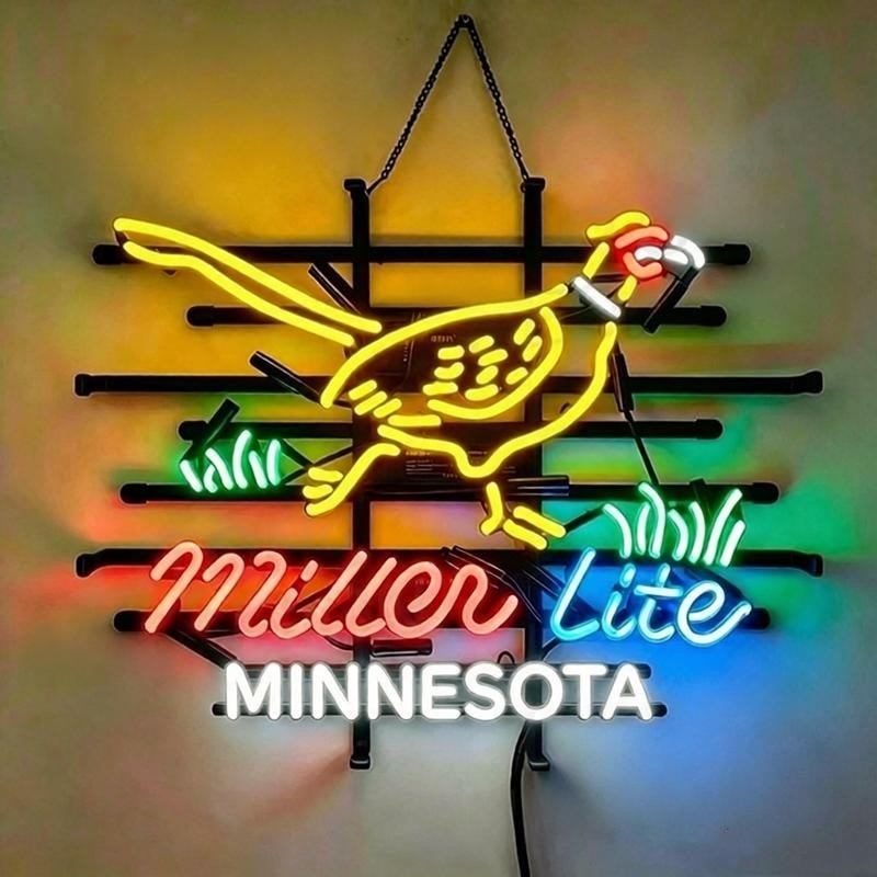 US STOCK Pheasant Minnesota Miller Lite Beer 20\