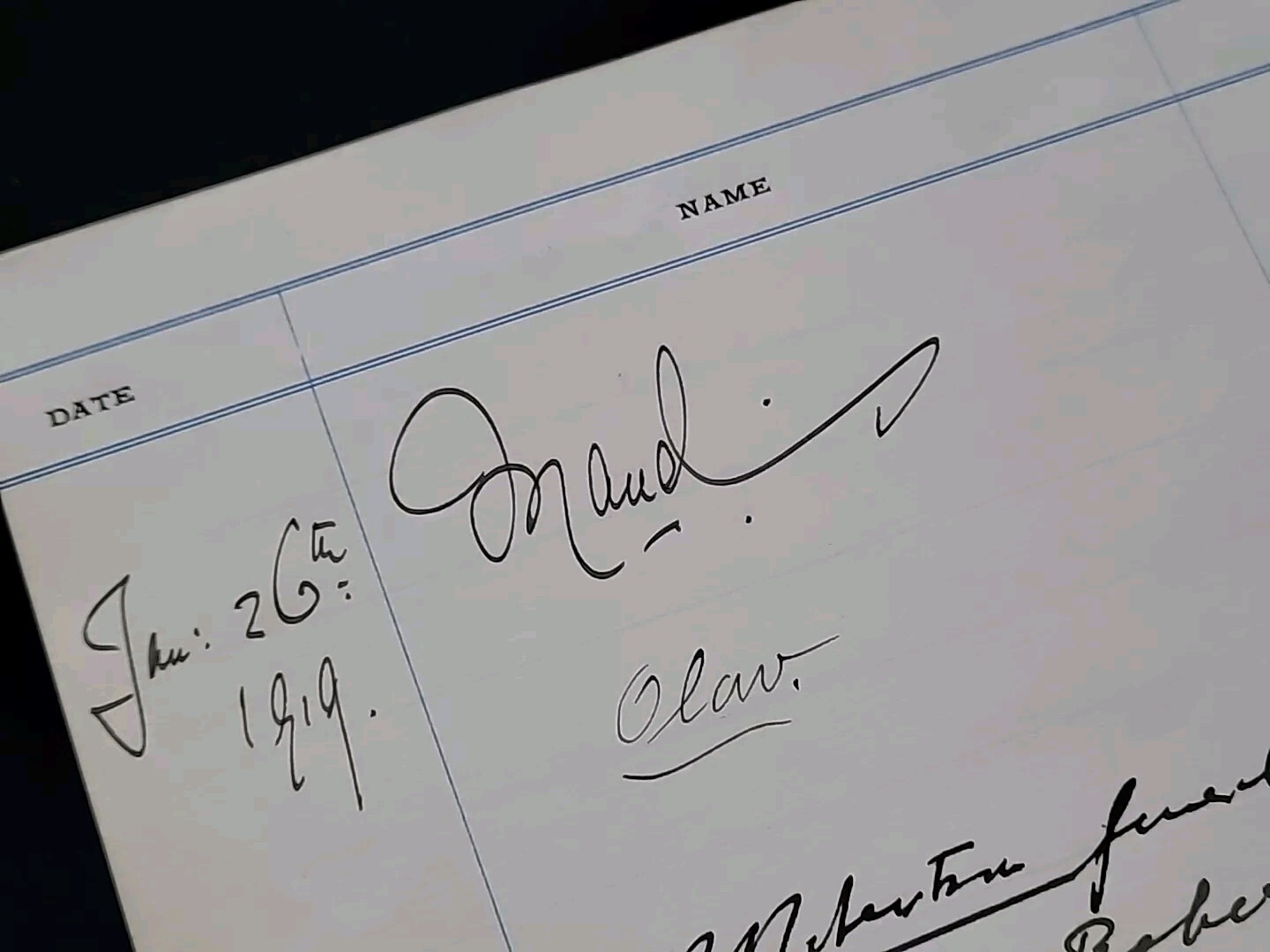 1918 Norway Queen Maud King Olav V Princess Christian Signed Royal Document Page