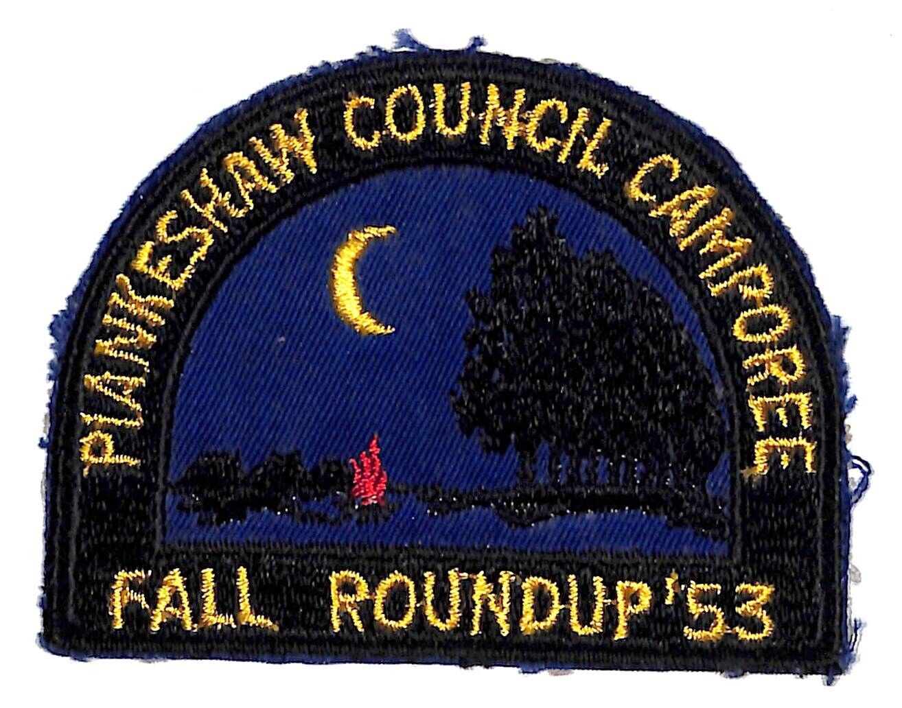 BSA Patch Piankeshaw Council Camporee Fall Roundup 1953 Crescent Moon Scarce