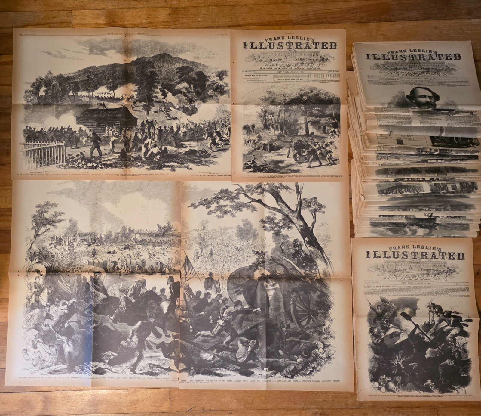 💎 1861 Civil War Newspaper Collection - 37 Reissues Frank Leslie Illustrated 💎