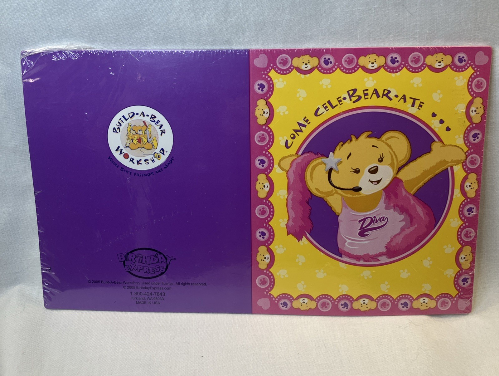 VTG 2005 Build A Bear Diva It’s My Bearthday Birthday Invitations New Set Of 8