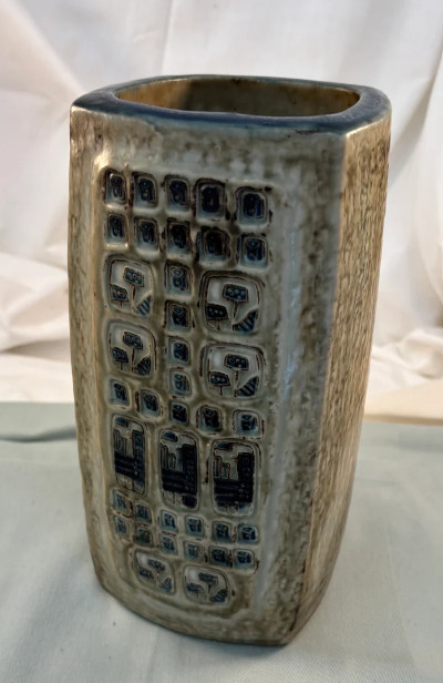 Royal Copenhagen Jorgen Mogensen Stoneware Vase 1962 Danish Vintage