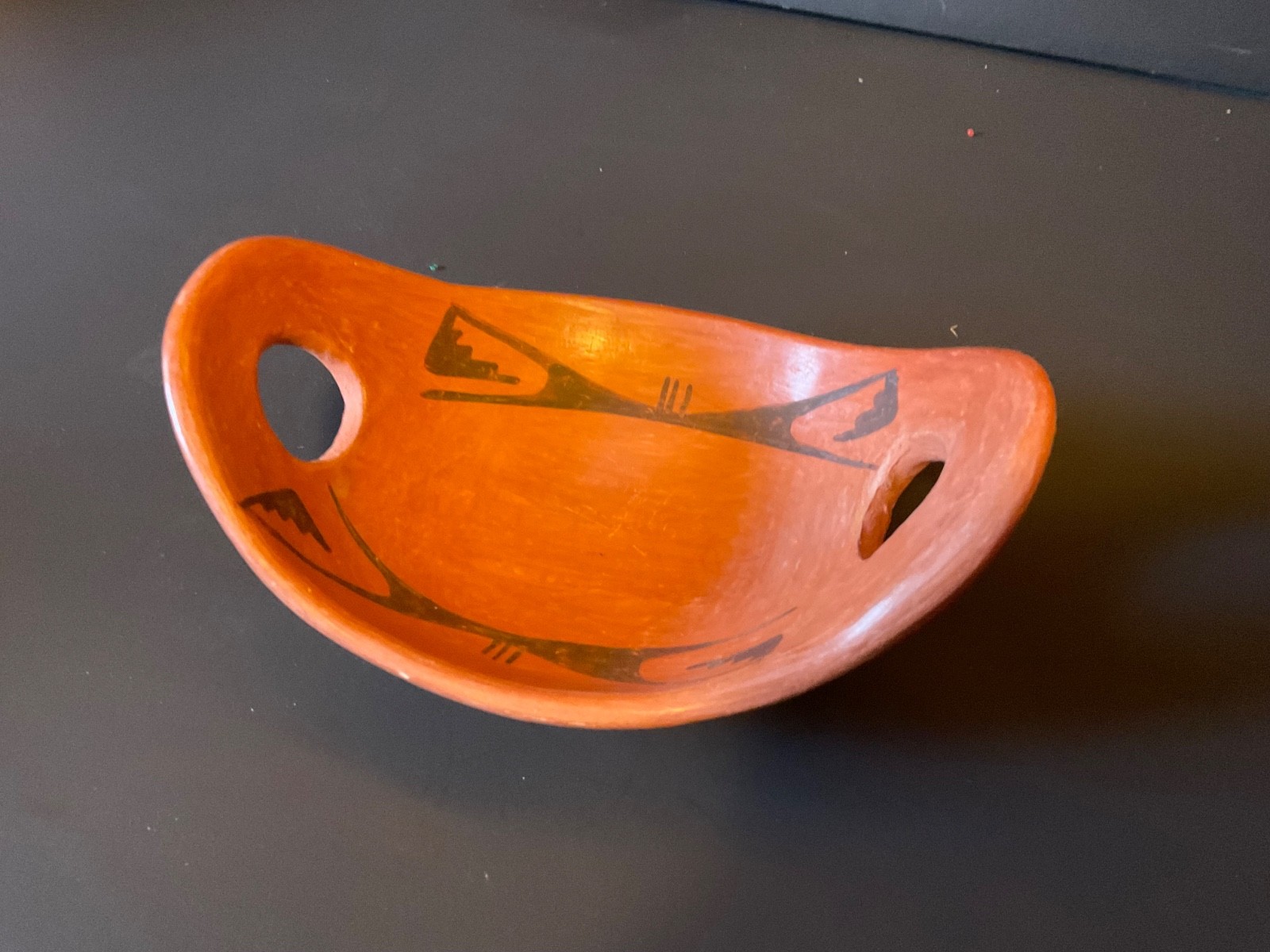 Vintage Native American Hopi Pueblo Pottery Bowl Signed Handmade