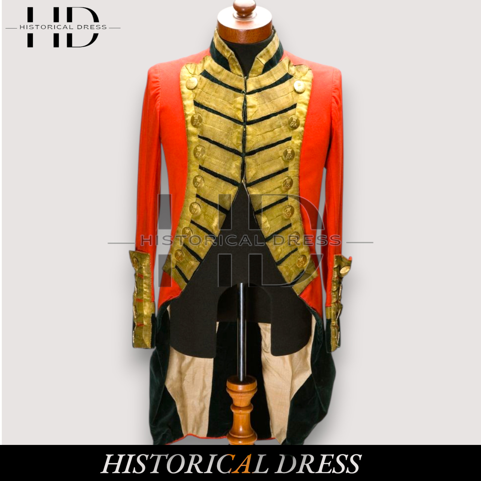 18th Century British Redcoat Jacket Revolutionary War Officers Wool Uniform Coat