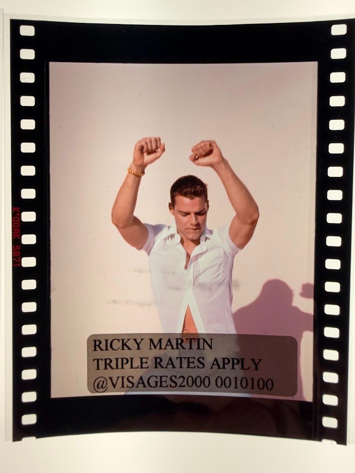 RICKY MARTIN - Rare Original Press Photo Transparency by HERB RITTS 2000