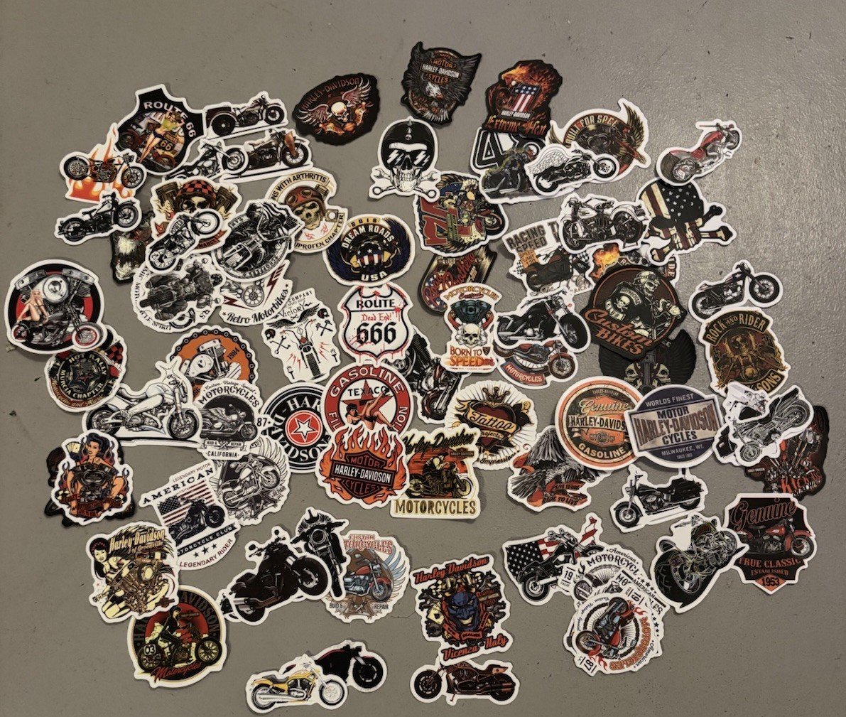 Vintage Harley Davidson Stickers.  Lot Of 5 Mixed.   Rare