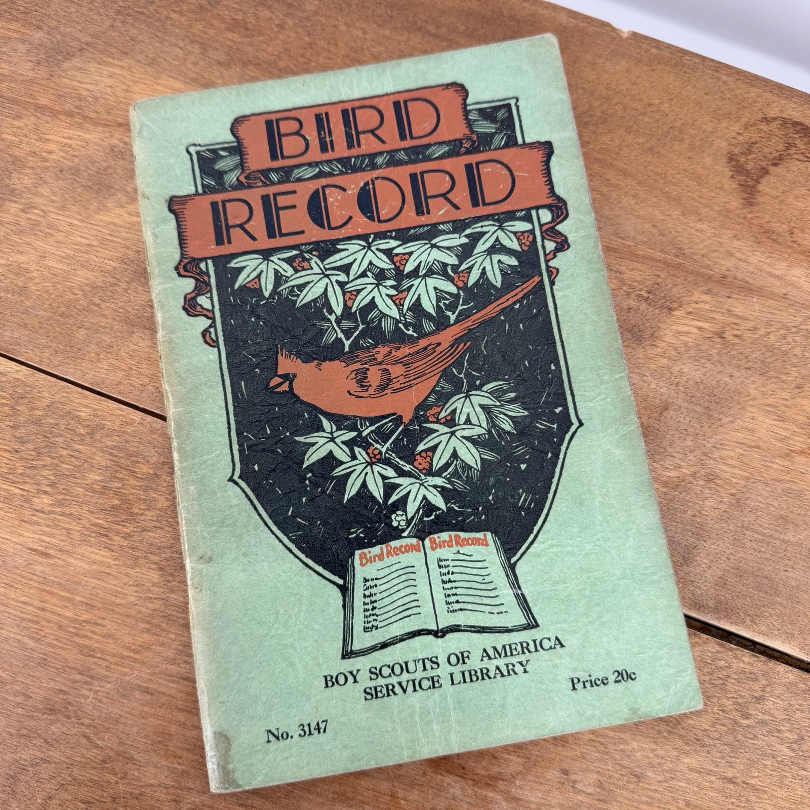 1930 Boy Scout Bird Record BSA Service Library No 3147 VTG Paperback