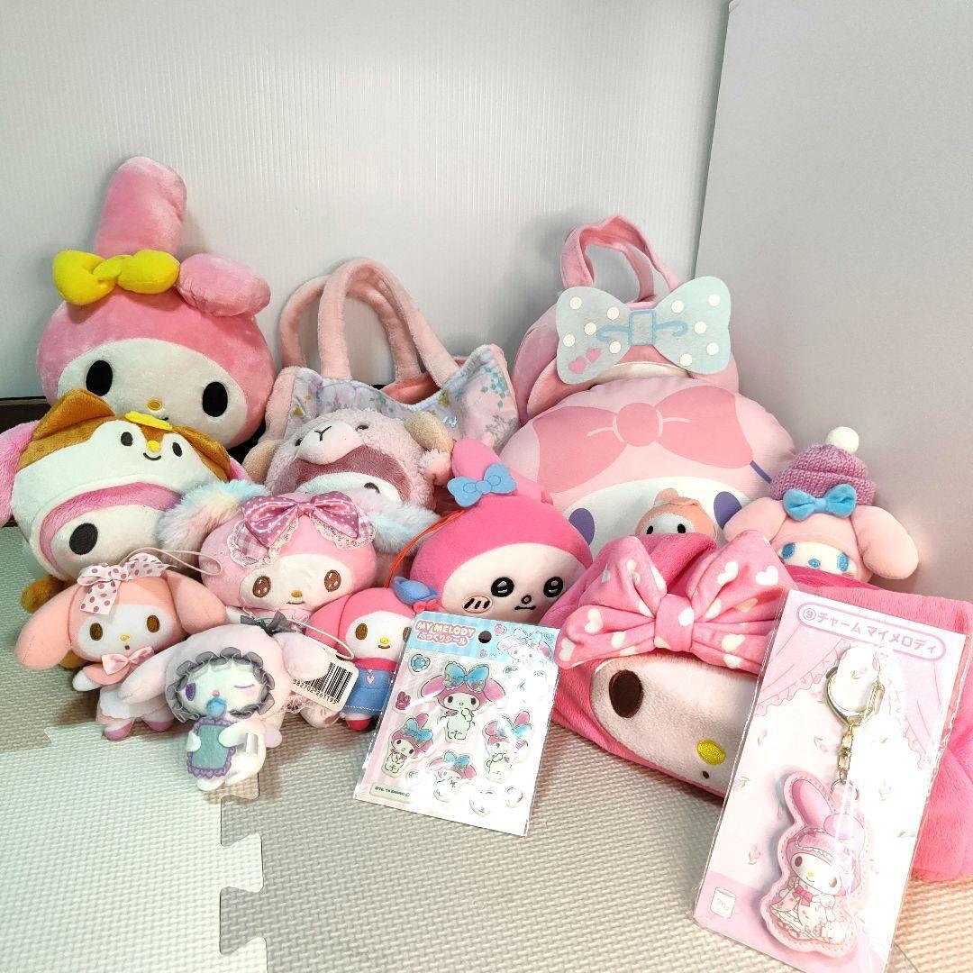 Sanrio Goods lot set 16 My Melody Plush toy Mascot Tissue cover Keychain Seal  