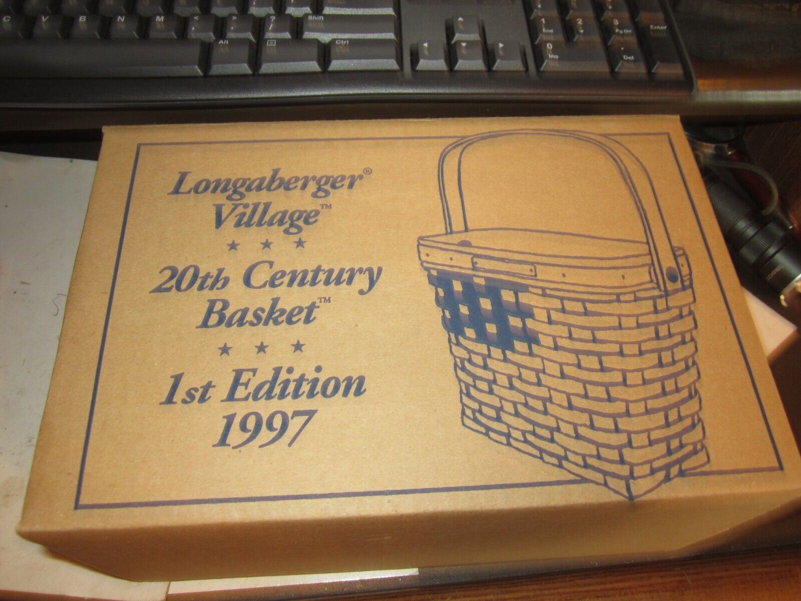 VTG Longaberger Village 20th Century Basket 1st Edition 1997 Box 2 SIGNATURES