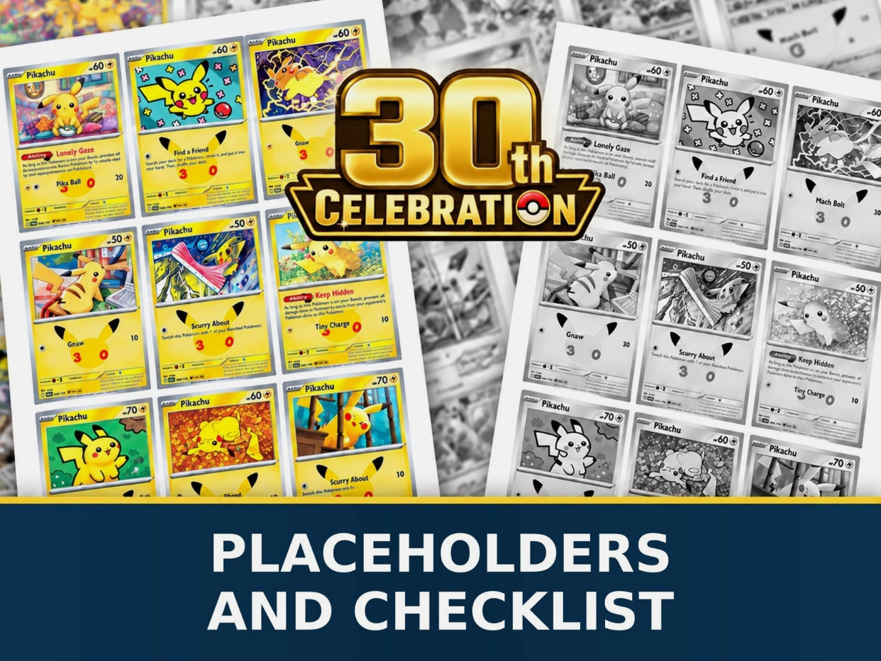 Pokémon 30th Celebration Complete & Master Set Placeholders + Checklists PDF