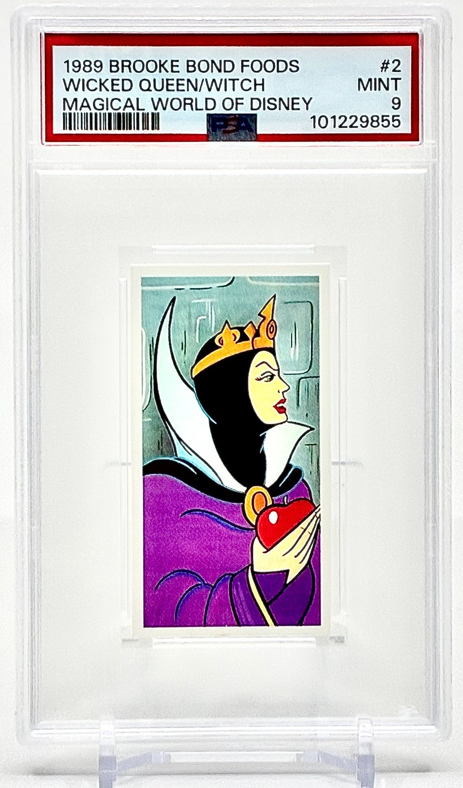 Wicked Queen/Witch - 1989 Brooke Bond Foods Magical World of Disney #2 - PSA 9