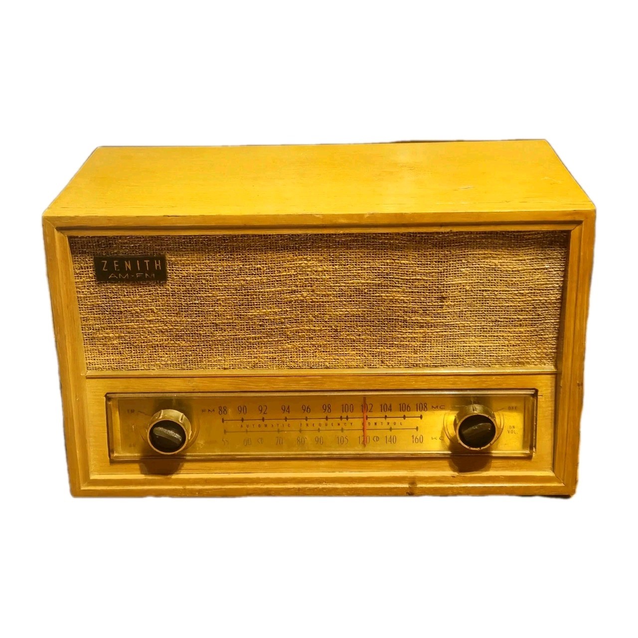 Zenith Vintage AM FM Tube Radio Model C730 Super Serenade Working  1958 To 1960s