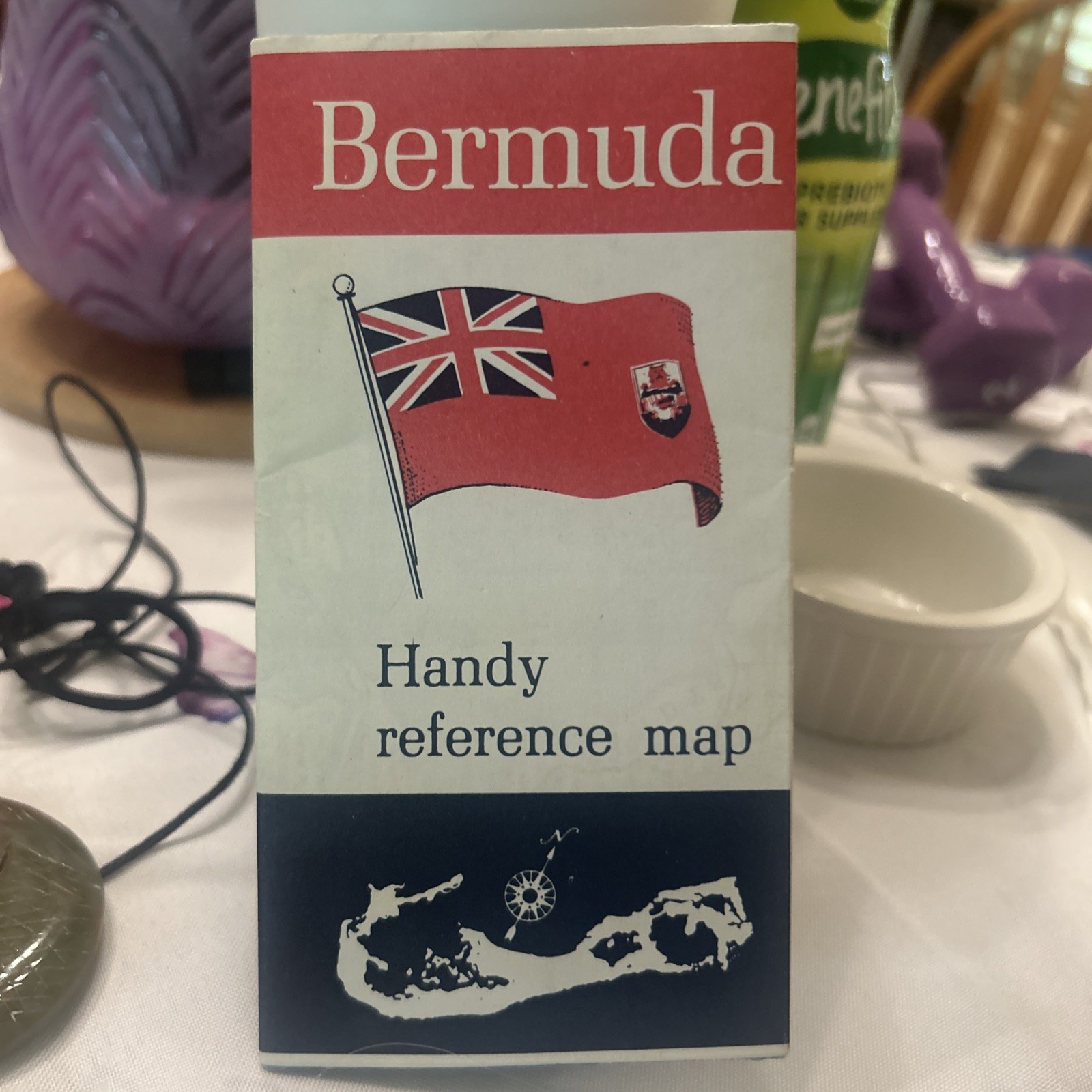 Bermuda Handy Reference Folded Map Vintage 1966