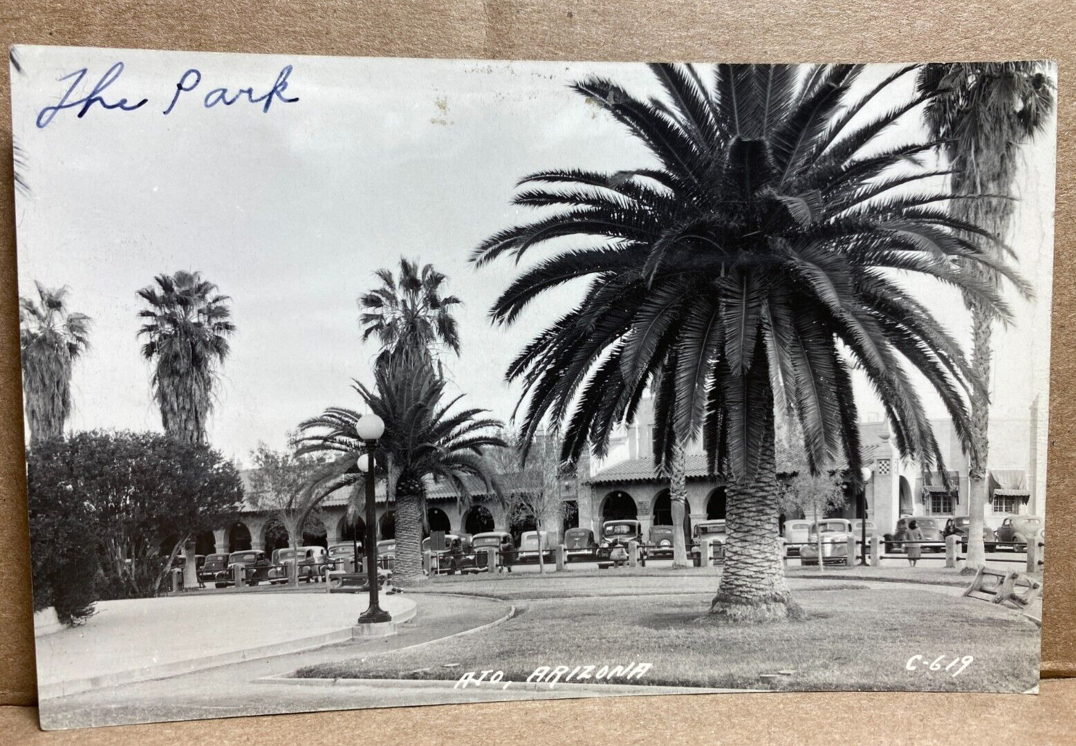 Ajo Arizona Railroad Train Depot Station c1940s RPPC Real Photo Postcard 158
