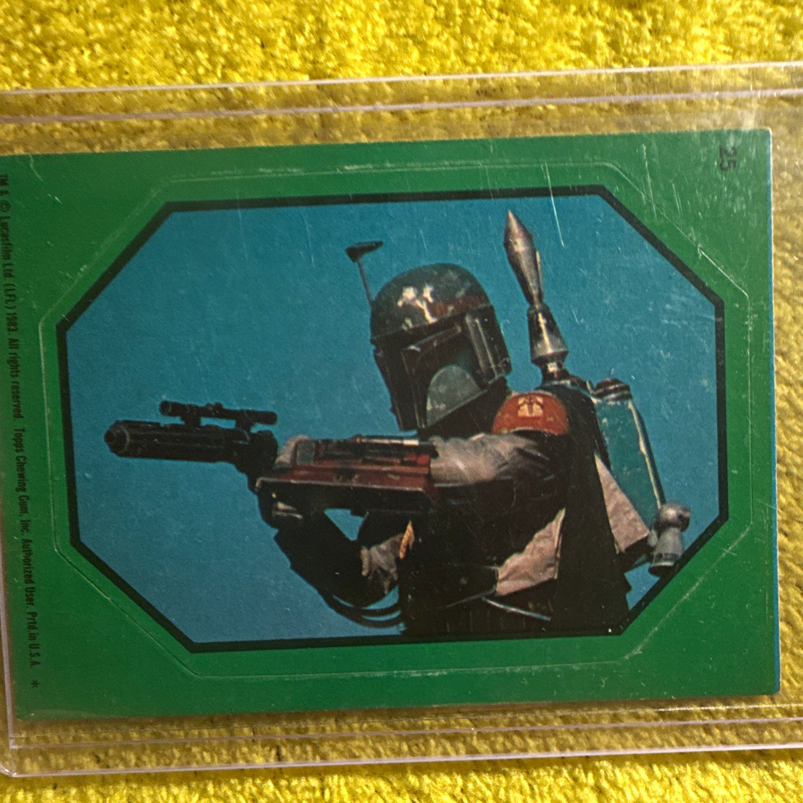 Topps 1983 Star Wars Return of the Jedi Boba Fett Sticker #5 Card