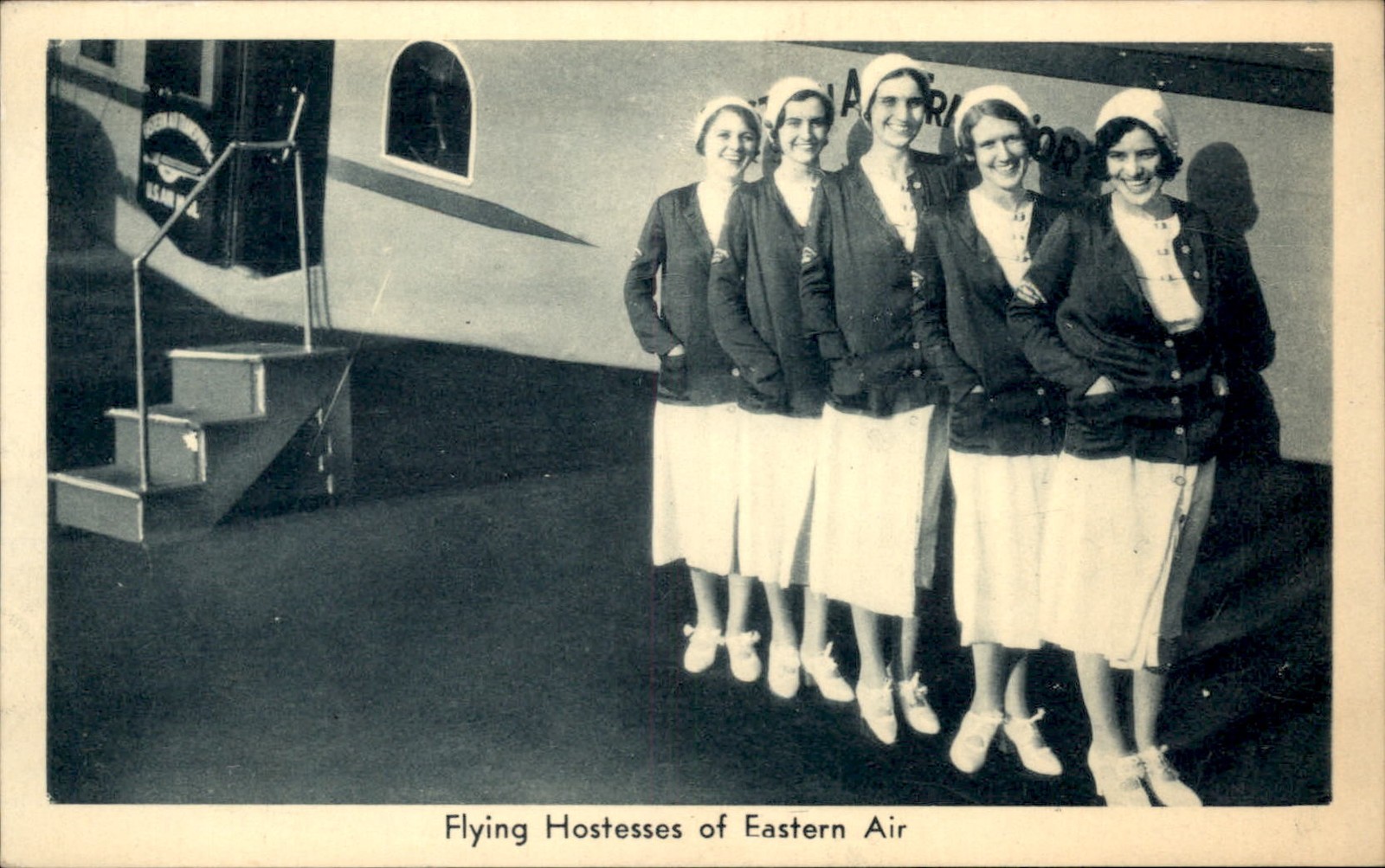 Eastern Air Flying hostesses Aviation c1930s-40s Vintage Postcard bhn