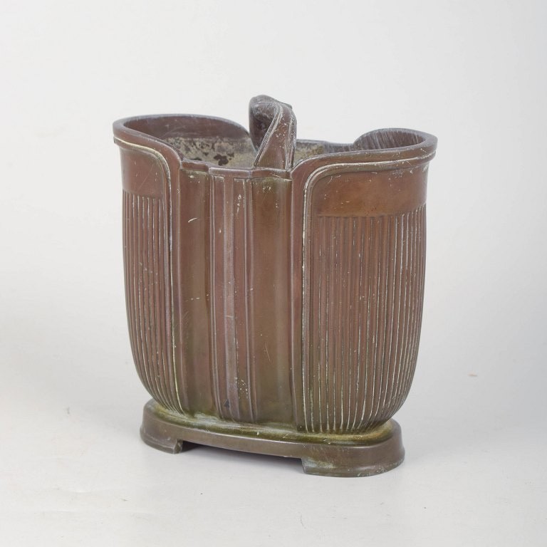 Just Andersen, Art Deco vase in Disko meta. 1930s.