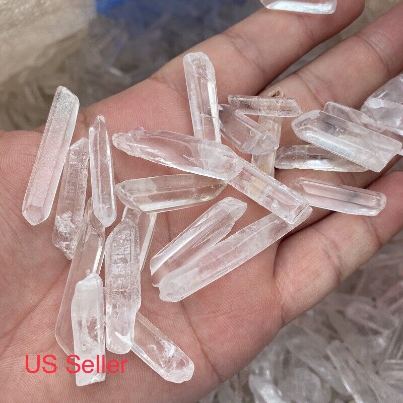 100g Tibet small Lot Natural Clear Quartz Crystal Points Wand Specimen US Seller