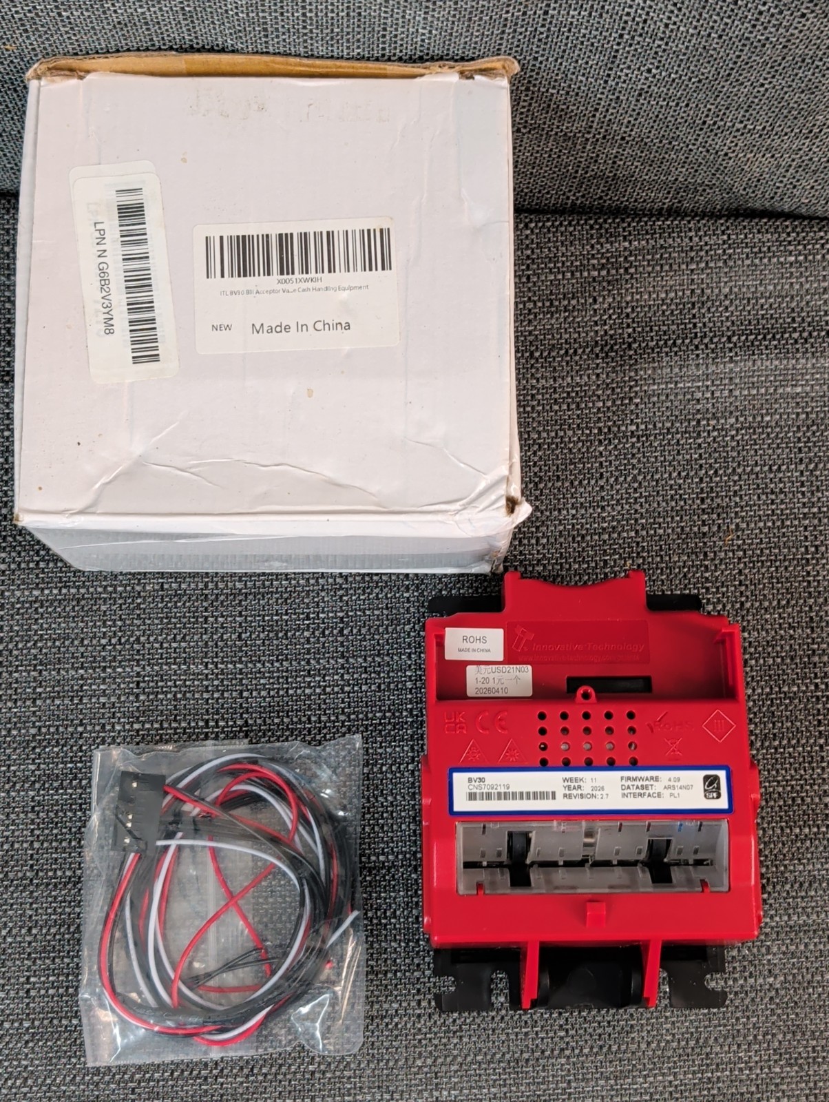 ITL BV30 Bill Acceptor Validator – Multi-Protocol, USD $1–$20  Vending Machine