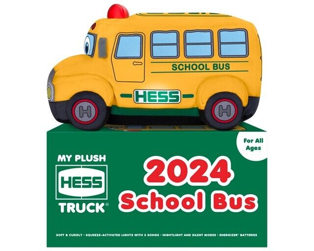 HESS 2024 MY PLUSHIE SCHOOL BUS TOY W/ LIGHTS