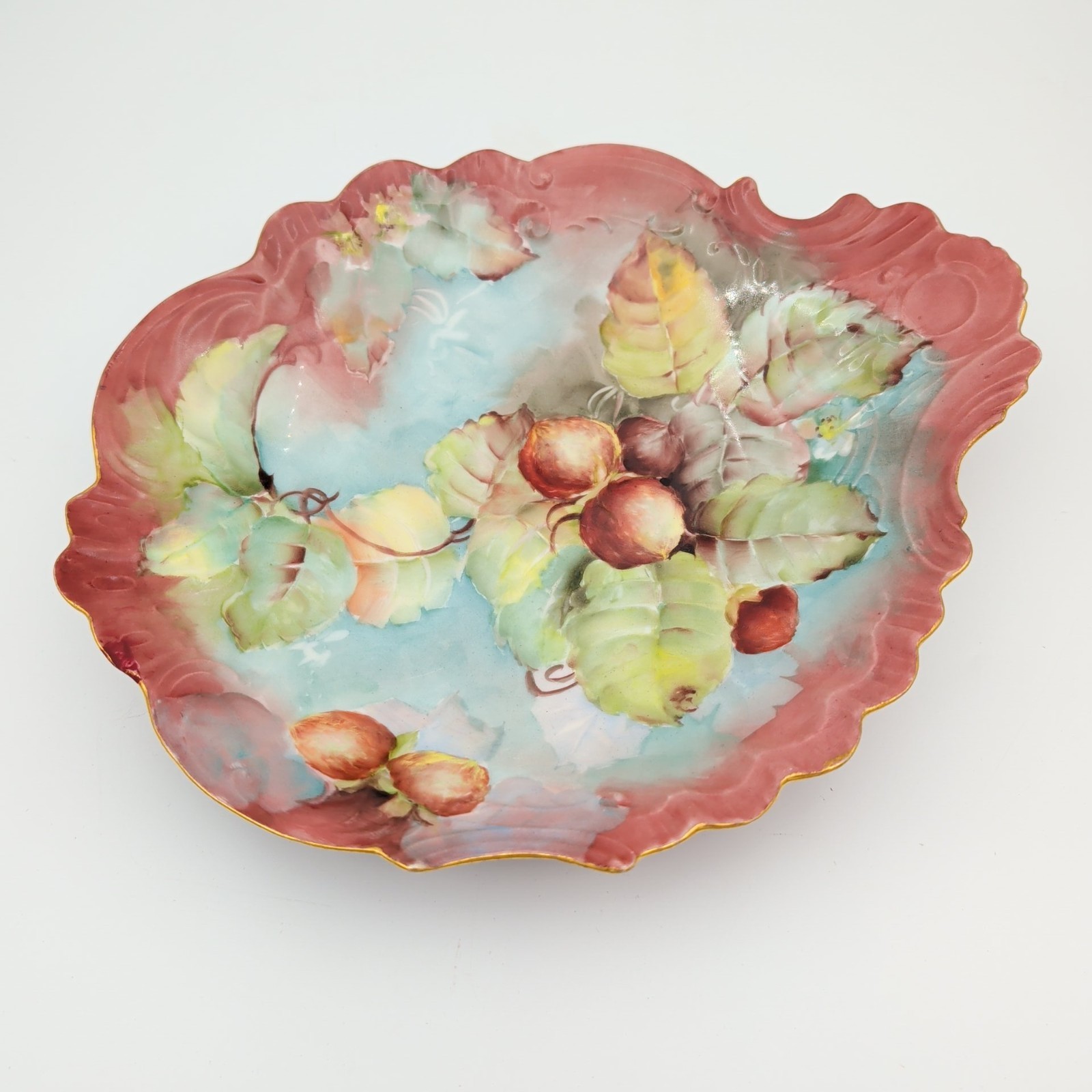 Antique Jean Pouyat Limoges | Rare Peach Blossoms, Top + Bottom Hand Painted